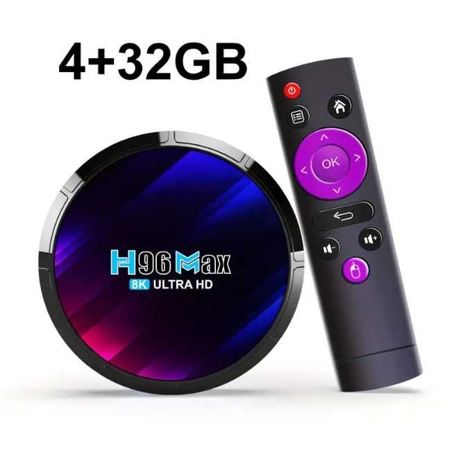 H96 Max 4/64 - Смартбокс, ТВ Бокс, ТВ Приставка, Android TV, Smart TV