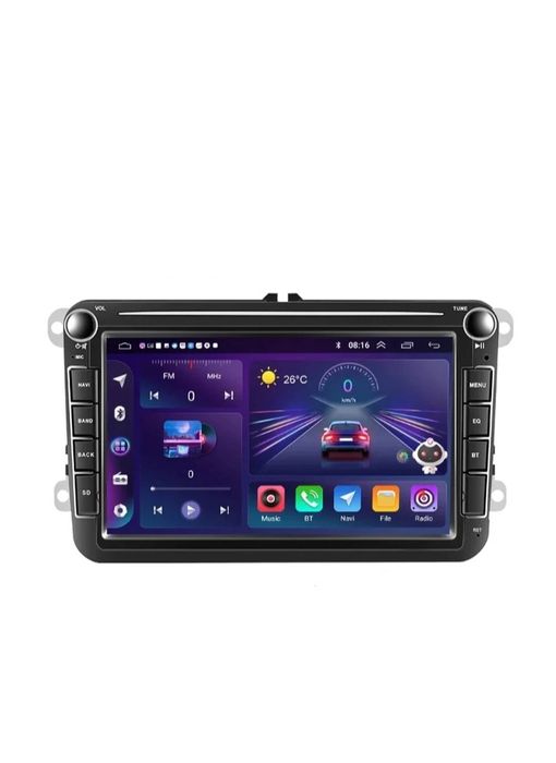 Navigatie Android 13 cu Android auto & Carplay Wireless, 2GB RAM, 32 G