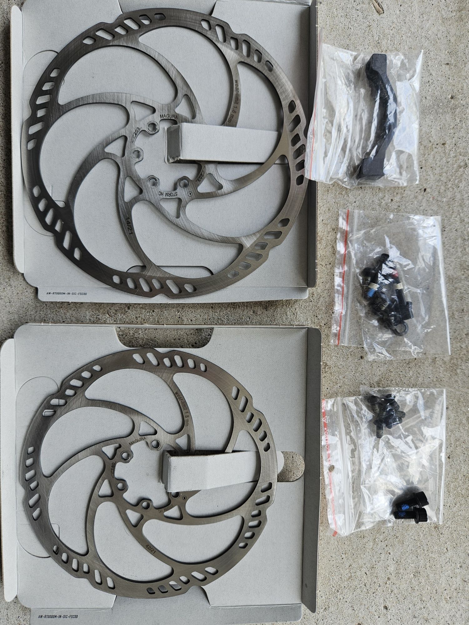 Kit complet frane bicicleta MTB Magura MT 5 cu tot cu discuri