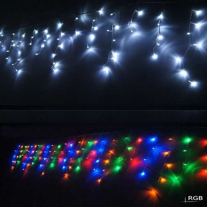 Instalatii turturi perdea franjurata 12m 320 LED 8 joc interconectabil