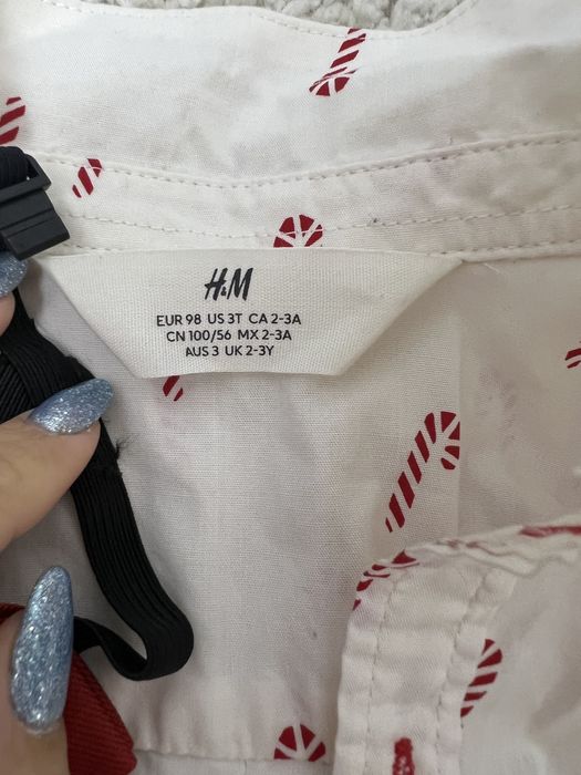 Camasa cu papion Craciun marime 98, H&M