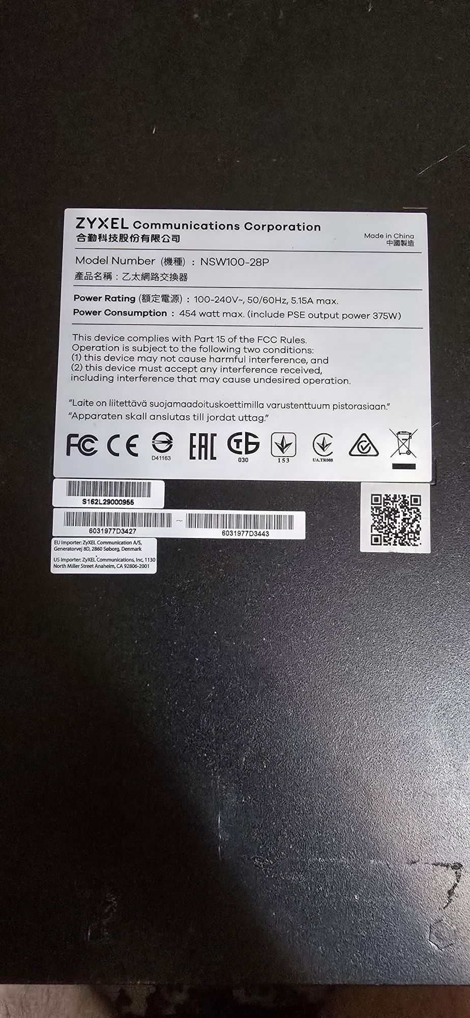 Switch Zyxel Nebula NSW100-28P – 24x PoE Gigabit, 4x SFP – Management