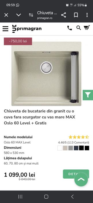 Chiuveta de bucătărie nouă