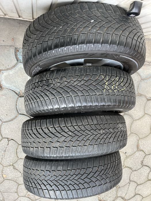 Jante aliaj 5x100mm, anvelope iarna 215/65 R16 Subaru Forester Outback