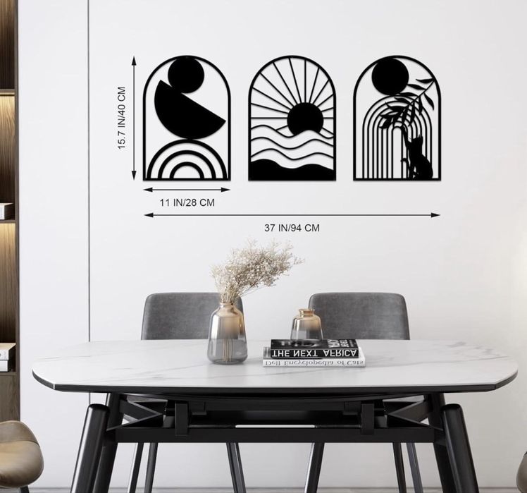 Panouri metalice decor set 3 buc