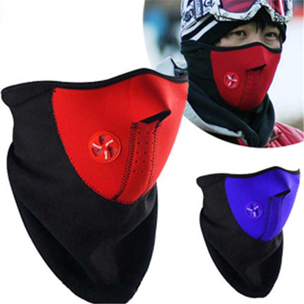 Универсална черна топла маска за лице за мотор, ски, сноуборд, байк