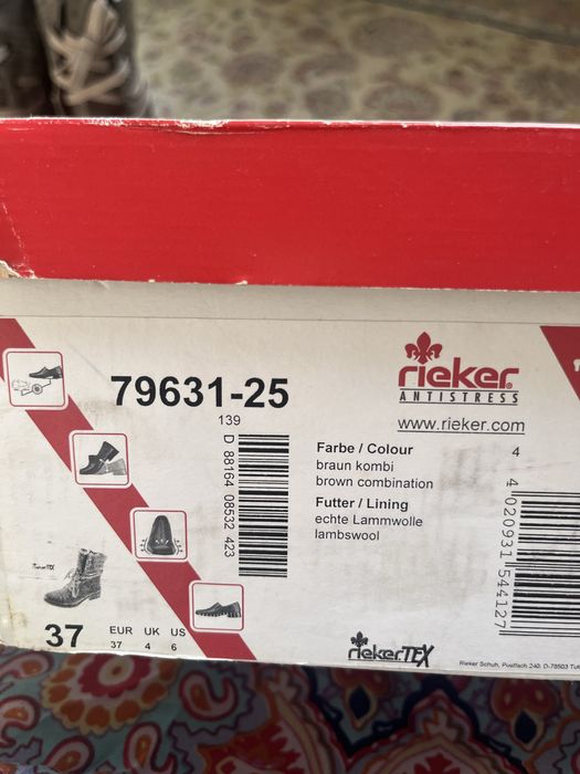 Ghete Rieker dama 37 imblanite cu blana de oaie