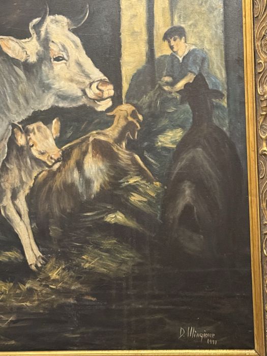 Tablou pe Panza Semnat Mare 140x115cm !!!