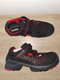sandale uvex S1 44 negru/rosu noi