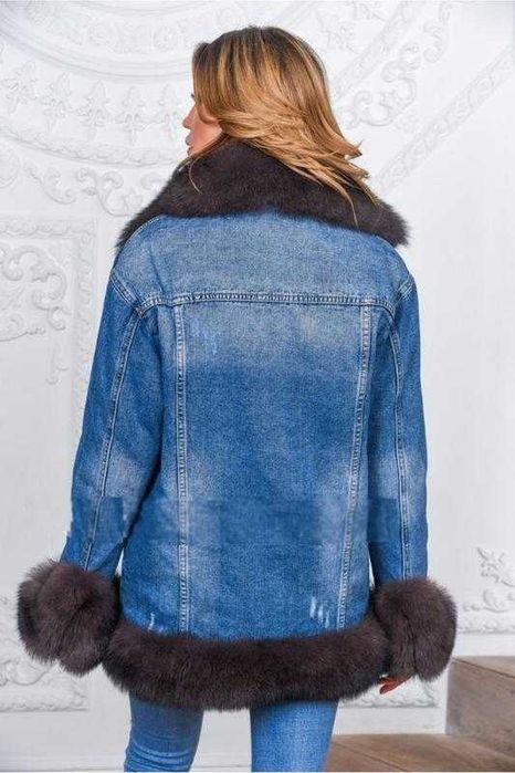 Parka blana naturala , Geaca cu blana naturala vulpe polara m.S