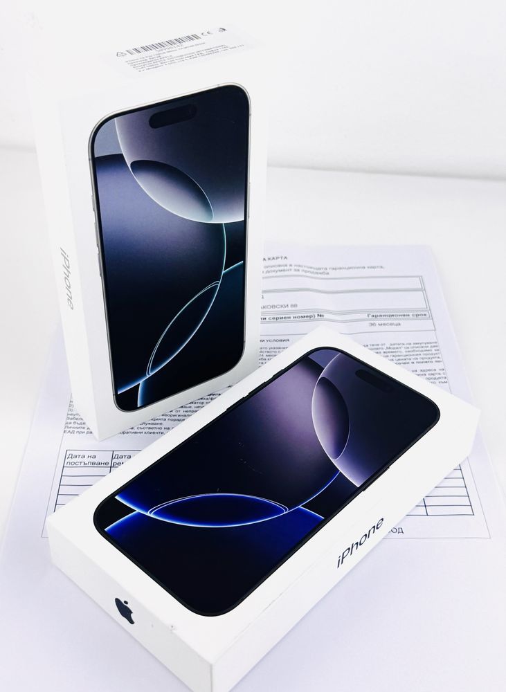 НОВ! Apple iPhone 16 Pro 128GB Black / White 3г. Гаранция!