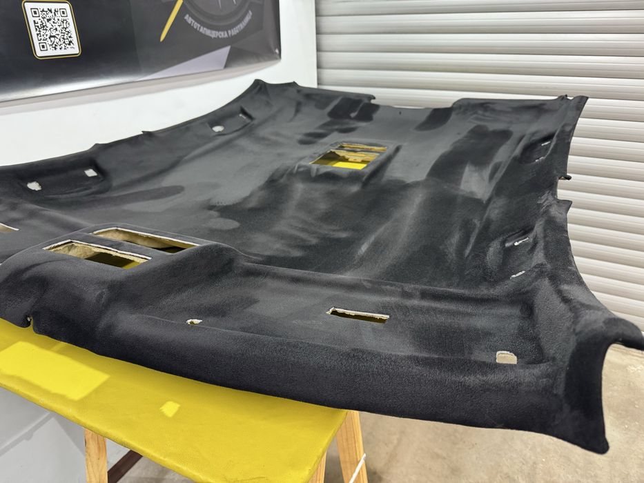 Таван, колонки и прилежащи пластмаси в алкантара е60