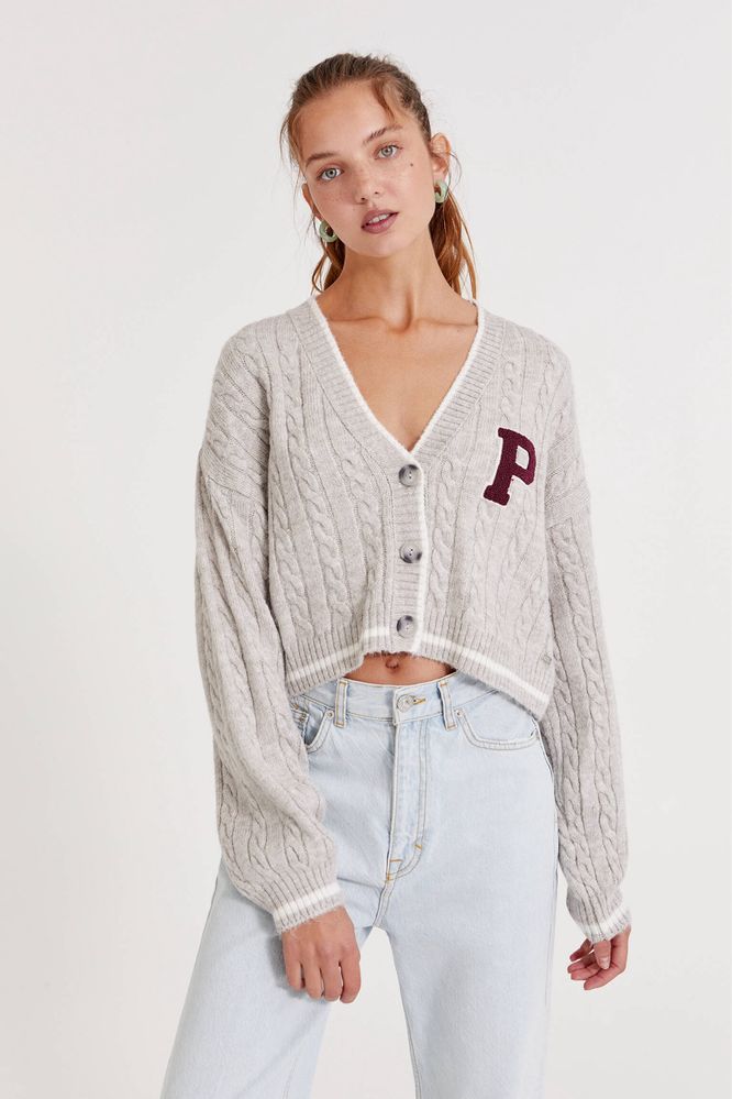 Cardigan scurt din tricot Pull&Bear