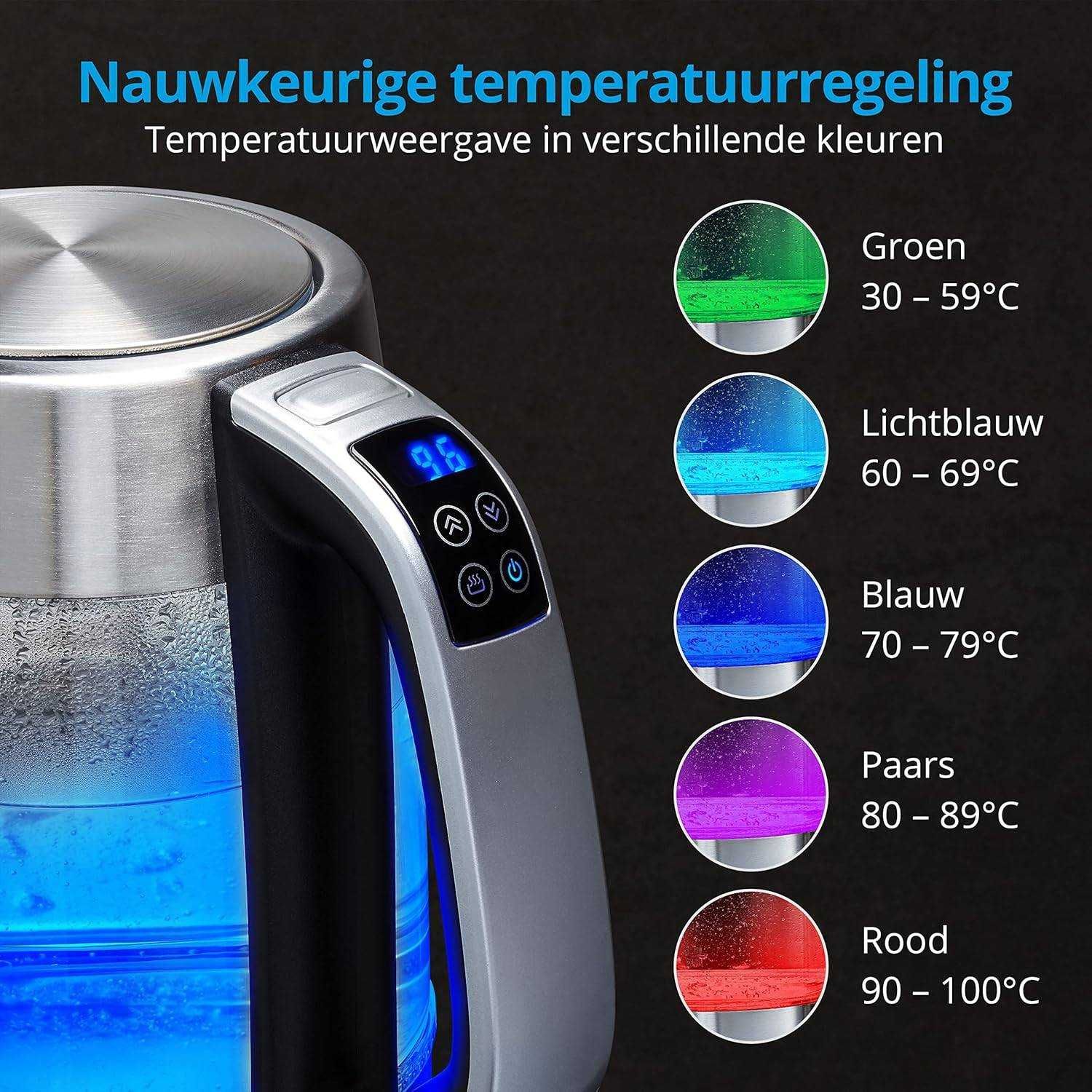 Чисто нови немски кани Medion 1.7 L, 2200 W, Inox