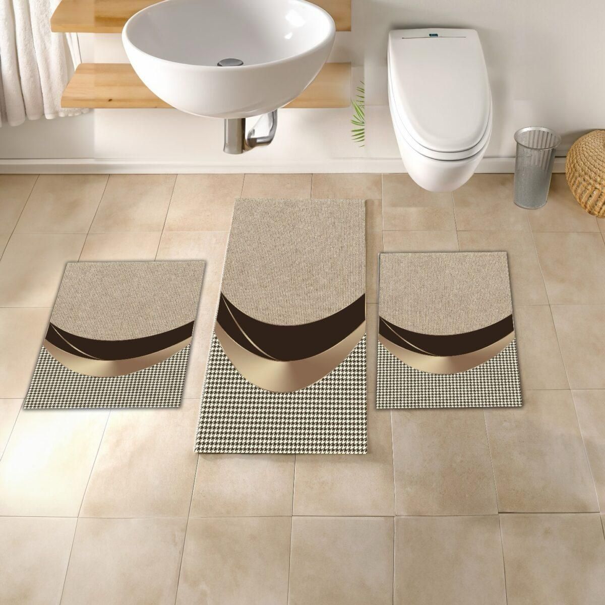 Set de 3  covoare pentru baie