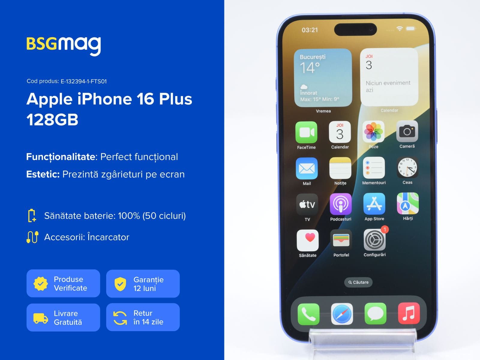 Telefon Apple iPhone 16 Plus 128GB - BSGmag
