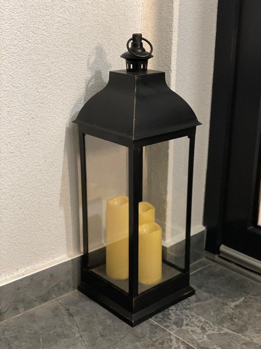 Felinar decorativ electric cu lumânări LED