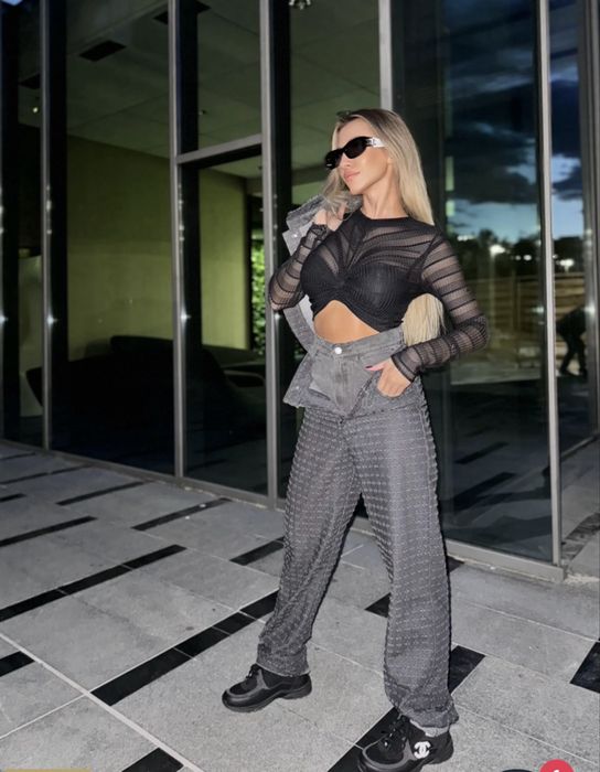 Дамски накъсани дънки