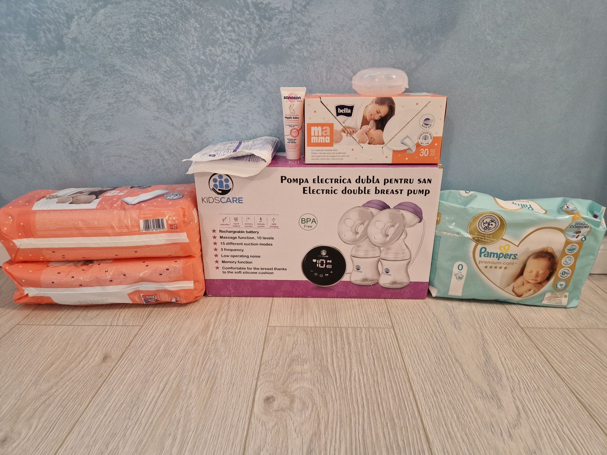 Pompa sani dubla Kidscare si accesorii
