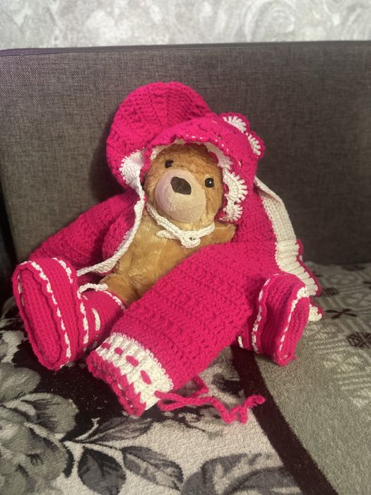 костюм для малыша,ручная вязка