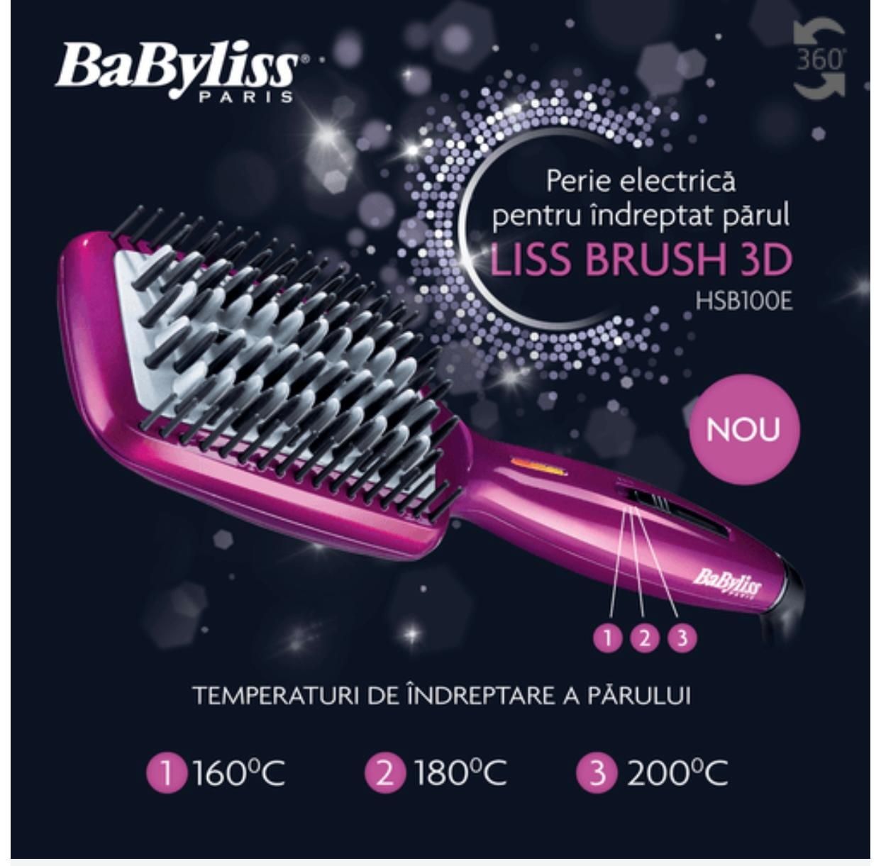 Perie electrica de îndreptat parul Liss Brush