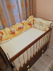 Бебешко легло с ракла, чекмеджета и матрак