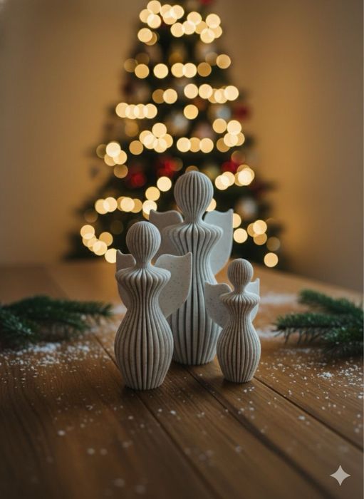 Елегантни 3D принтирани коледни ангели – перфектната декорация за дома