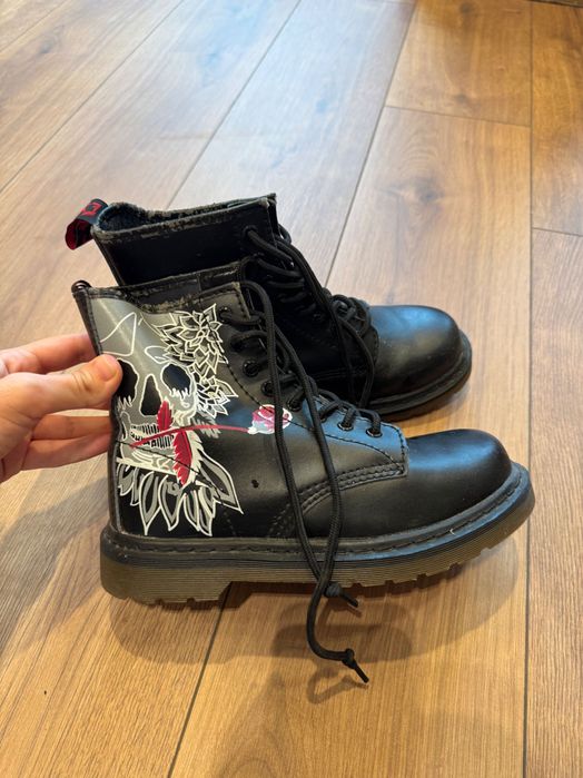 Дамски кожени боти/кубинки