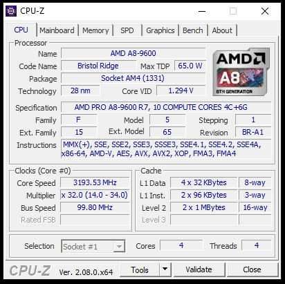 calculator W11 HP EliteDesk 705 G3 SFF DDR4 A8 9600 SSD HDD