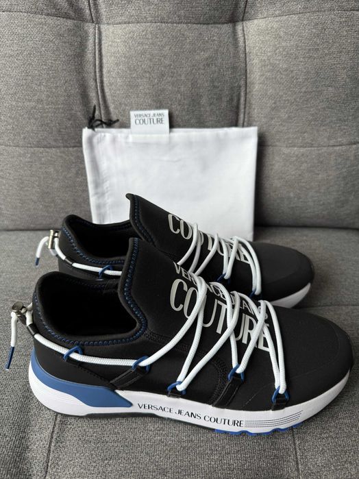 Нови автентични черни сникърси Versace Jeans Couture размер 42