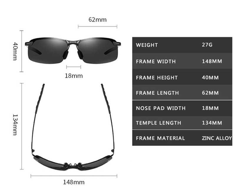 Класически слънчеви очила с поляризация и UV защита