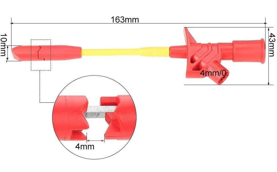 Sonde multimetru tip carlig pentru perforarea cablului conductorului