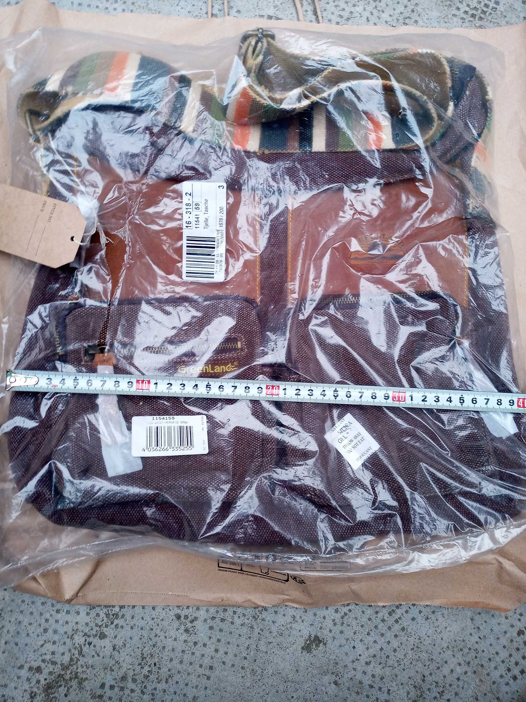 Geantă de umăr tip Urban Bag ,Greenland textil și piele