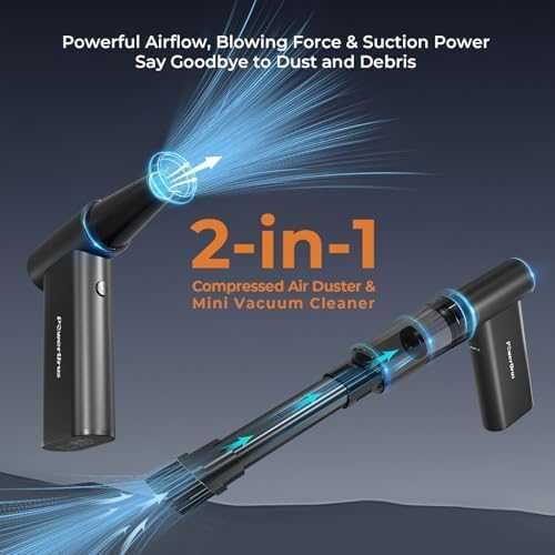 Нов Електрически Въздушен Почистващ Уред 4 Скорости, USB-C Зареждане