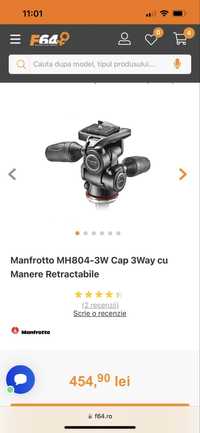 Manfrotto MH804-3W Cap 3Way cu Manere Retractabile sigilat