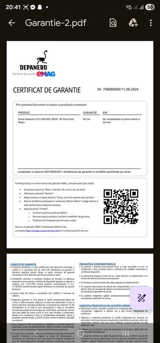 Sursa Seasonic 850w gold Garantie 4 ani