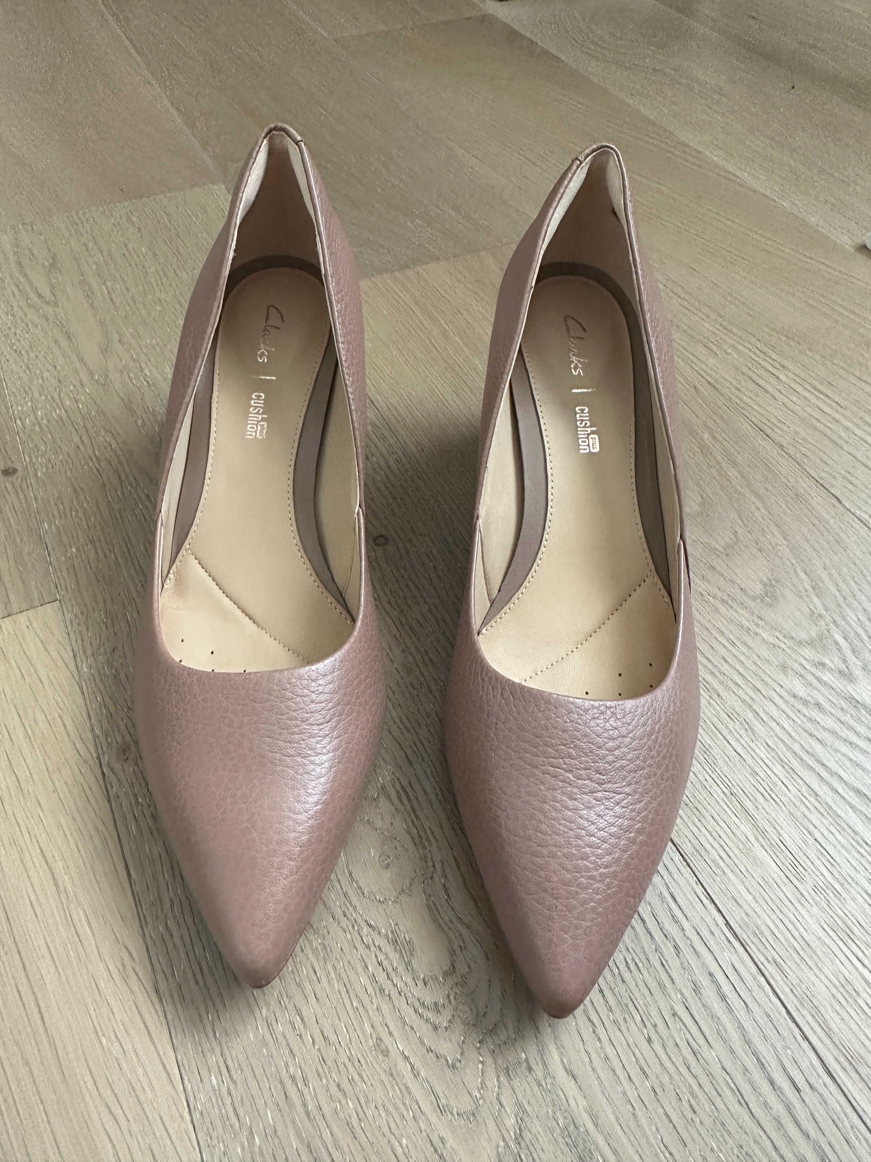 Pantofi cu toc Clarks Ellis Rose, marimea 40, nude/rose