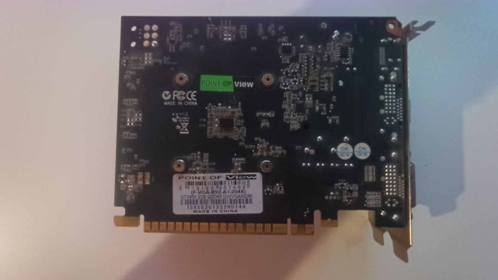 Продам видеокарту Point of View GeForce GTX 650 F-VGA-650-A1-2048