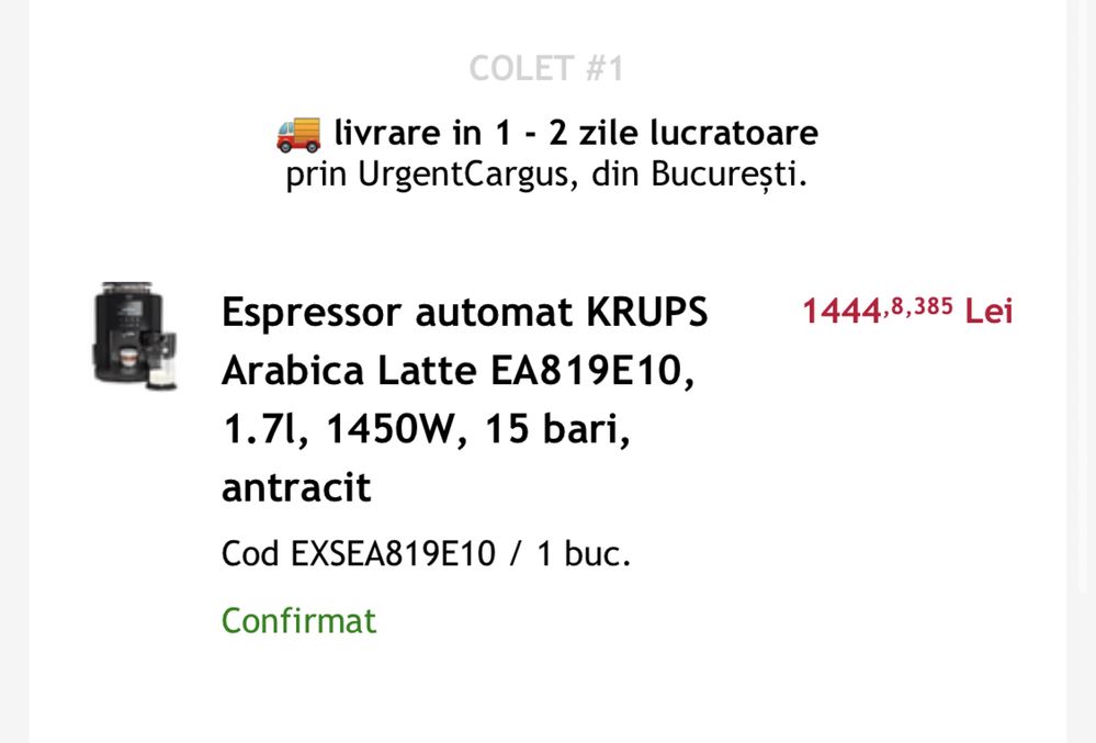 Espressor automat KRUPS Arabica Latte