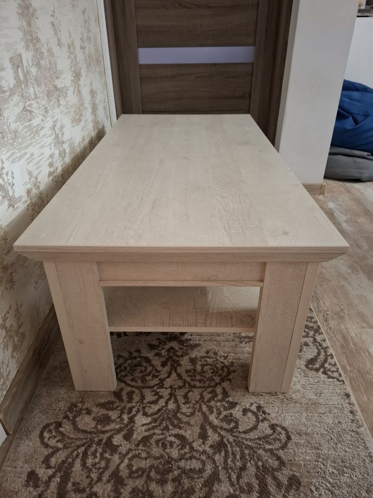 Vând masa Cafea Kashmir Alb Antichizat, 120 Cm