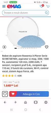 Robot de aspirare Rowenta X-Plorer nou