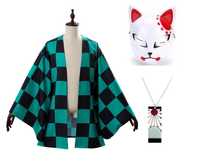 Costum Demon Slayer Tanjiro: Kimono, Masca,Lantisor Halloween