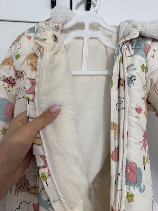 Детский теплый комбинезон 9-12 месяцев