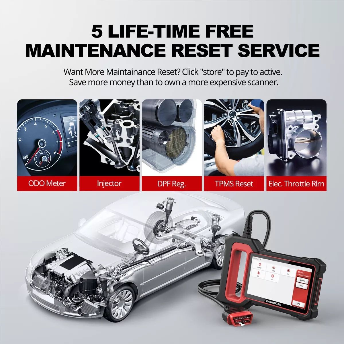 Професионална THINKSCAN Plus S7Авто диагностика  OBD2, двигател, транс