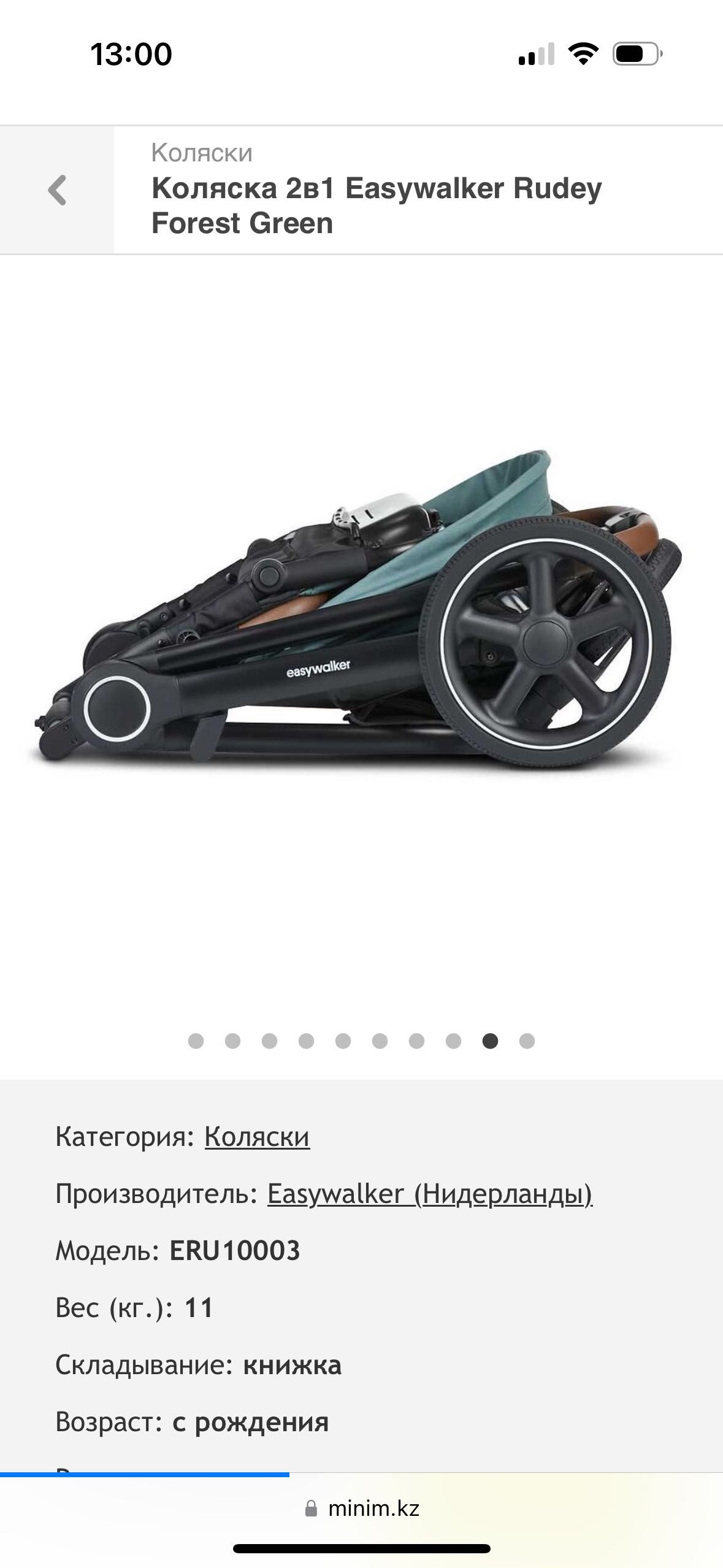 Коляска Easywalker Rudey 2 в 1 forest green