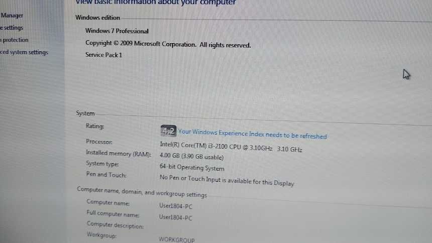Unitate PC / i3-2100 3.1 / 500GB / 4GB DDR3 / DVD RW / HDMI