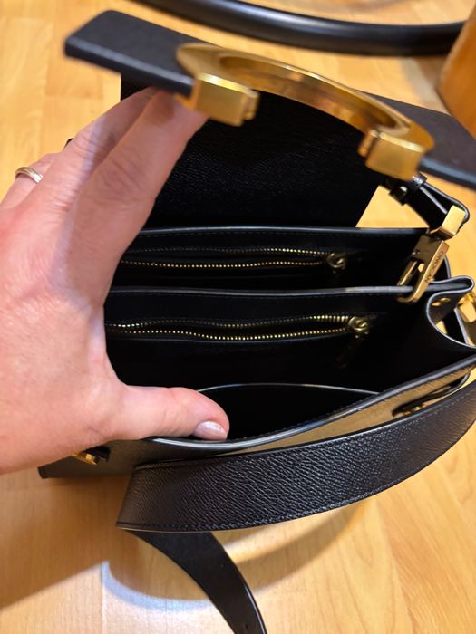 Poșetă piele neagră brand Onocan