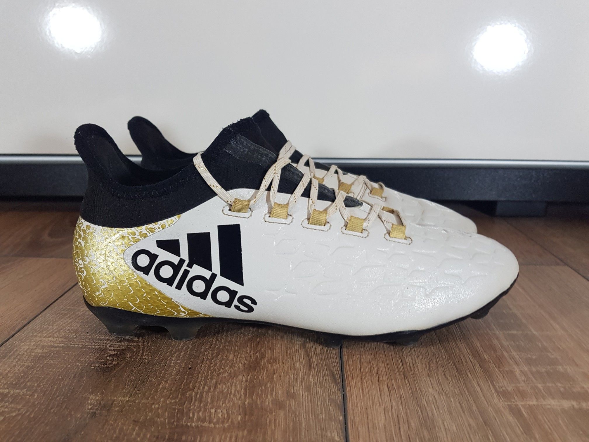 Adidași /Ghete Football Adidas X 16.2 Alb & Auriu Bărbați-40,2/3