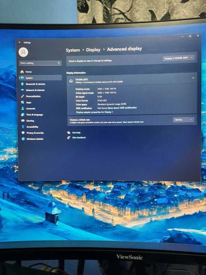 Monitor Gaming Curbat LED VA ViewSonic 34'' WQHD, 144Hz, VX3418-2KPC