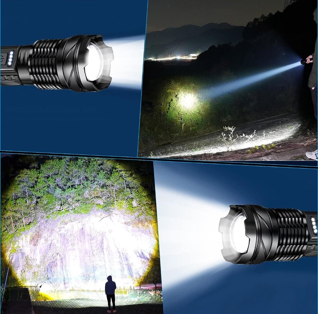 Lanternă HOSONIC A76 LED reîncărcabilă extrem de strălucitoare 20000 l